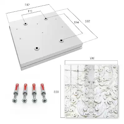 Key cabinet White ornaments in fine shapes