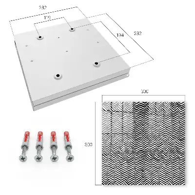 Wall mounted key box Zigzag dynamic contrast lines