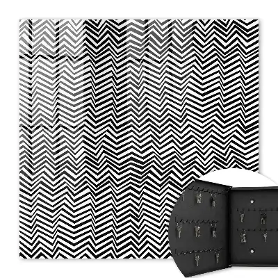 Wall mounted key box Zigzag dynamic contrast lines