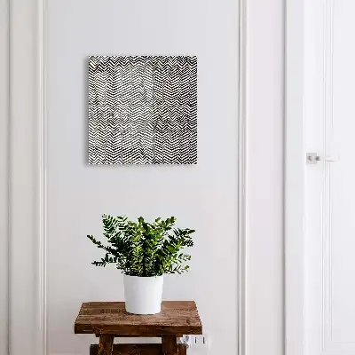 Wall mounted key box Zigzag dynamic contrast lines