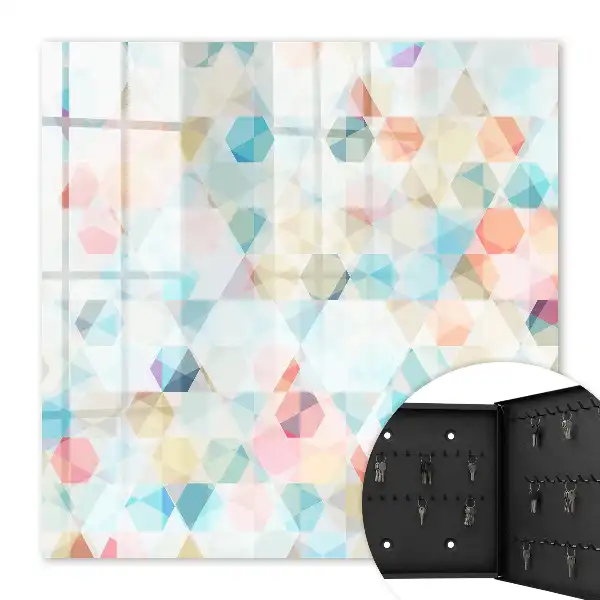 Decorative key box Geometric pastel patterns