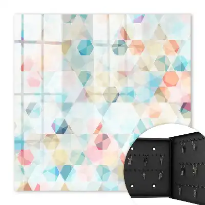 Decorative key box Geometric pastel patterns