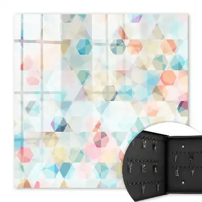 Decorative key box Geometric pastel patterns