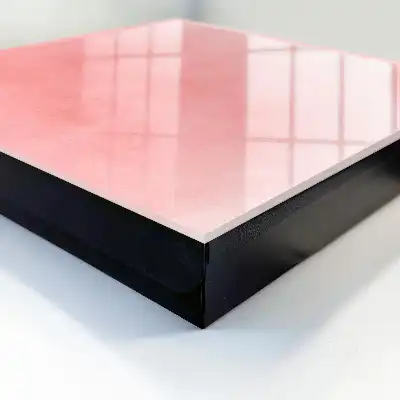 Wall mounted key cabinet Pink background with a subtle pattern