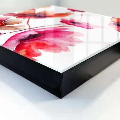 Wall mounted key box Watercolor flowers, delicate color