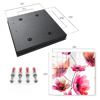 Wall mounted key box Watercolor flowers, delicate color