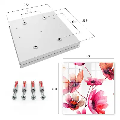 Wall mounted key box Watercolor flowers, delicate color