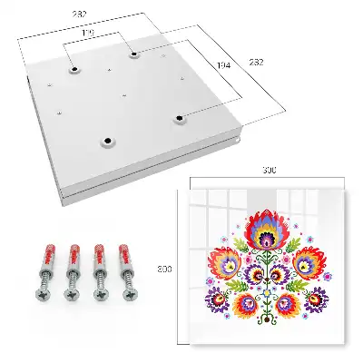Key cabinet Folk style flowers