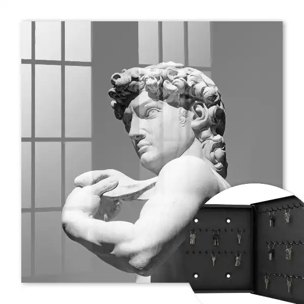 Wall mounted key box Classic elegance with a gray background