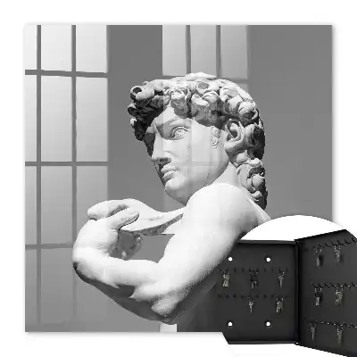Wall mounted key box Classic elegance with a gray background