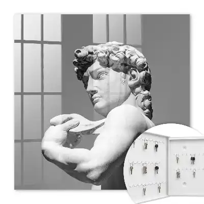 Wall mounted key box Classic elegance with a gray background