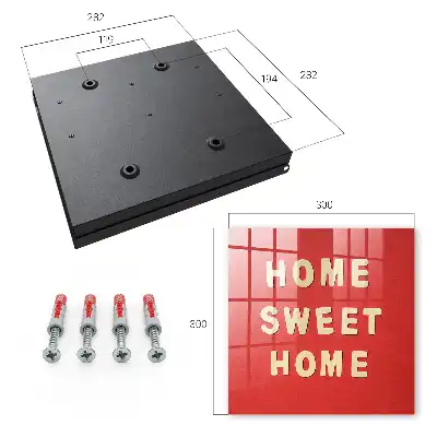 Home Sweet Home wall mounted key box in red