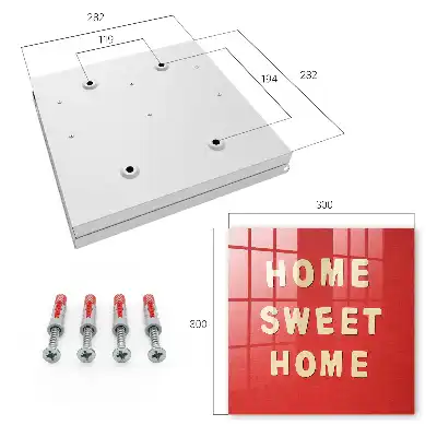 Home Sweet Home wall mounted key box in red