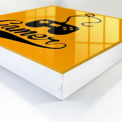 Decorative key box Gamer pad and orange inscription