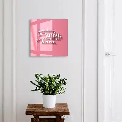 Sometimes You Win on Pink Wall Mounted Key Cabinet