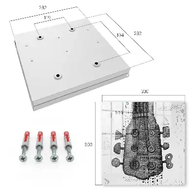 Key cabinet Illustration of a guitar with exceptional details
