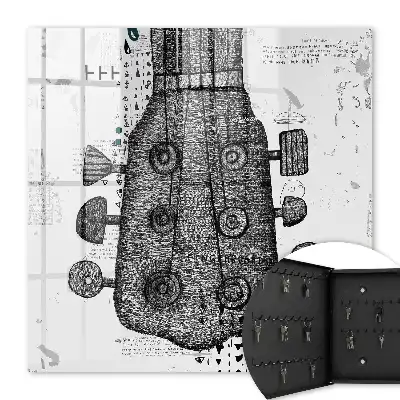 Key cabinet Illustration of a guitar with exceptional details