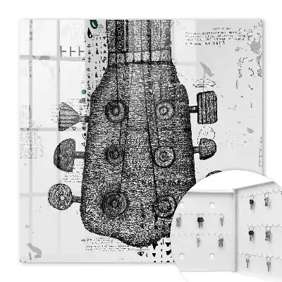Key cabinet Illustration of a guitar with exceptional details