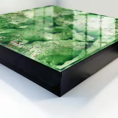 Wall mounted key box Green chaos abstraction