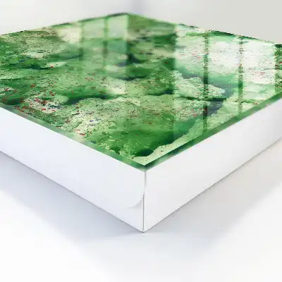 Wall mounted key box Green chaos abstraction