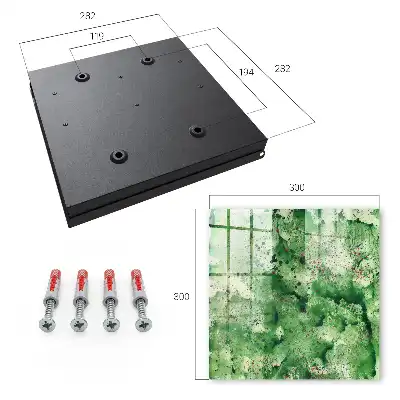 Wall mounted key box Green chaos abstraction
