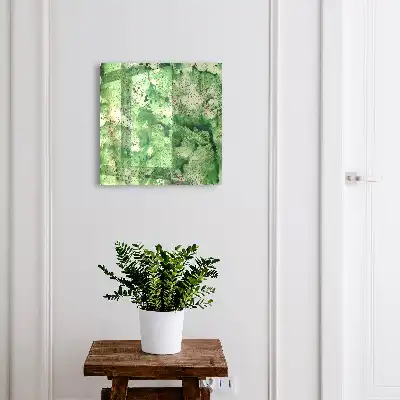 Wall mounted key box Green chaos abstraction