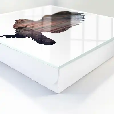 Wall mounted key cabinet Forest bird harmony of nature