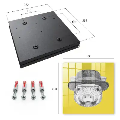 Yellow Pig Wall Mounted Key Box