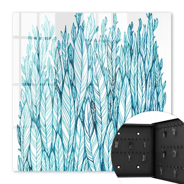 Key box for home Leafy Elegance Blue