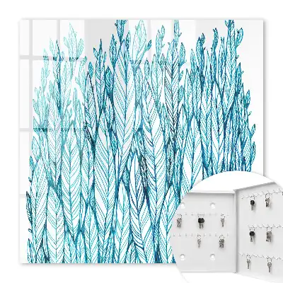 Key box for home Leafy Elegance Blue