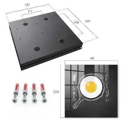 Decorative key box Fried egg with black background