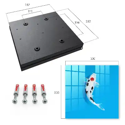 Wall mounted key cabinet Koi fish with blue background