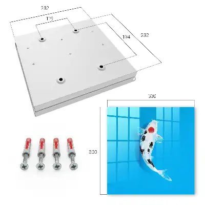 Wall mounted key cabinet Koi fish with blue background