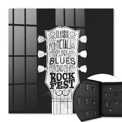 Wall mounted key box Rock fest for fans
