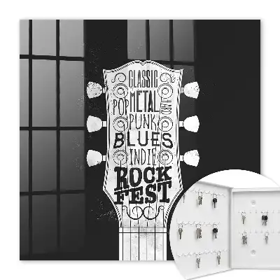 Wall mounted key box Rock fest for fans