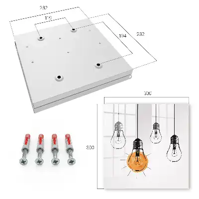 Key box for home Light bulbs creativity simplicity