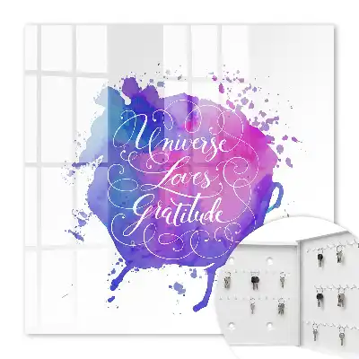 Key cabinet Universe loves gratitude in purple