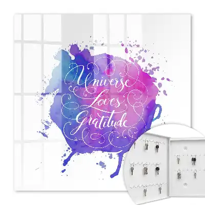 Key cabinet Universe loves gratitude in purple