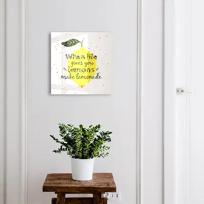 Wall mounted key box Lemon motif in handcrafted style