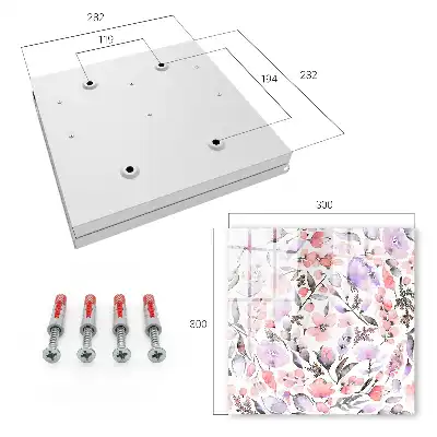 Wall mounted key cabinet Pastel flowers full of grace