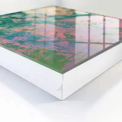 Wall mounted key box Plant abstraction in pastel colors