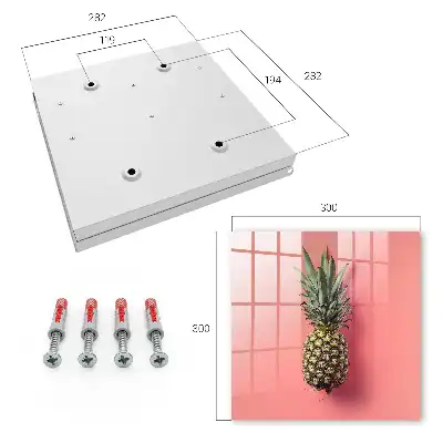 Key box for home Exotic pineapple with pink background