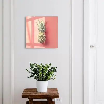 Key box for home Exotic pineapple with pink background