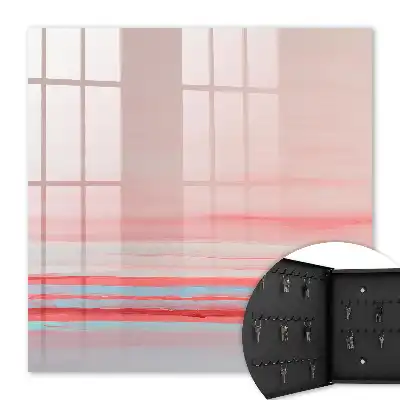 Wall mounted key cabinet Pastel stripes of smooth transition
