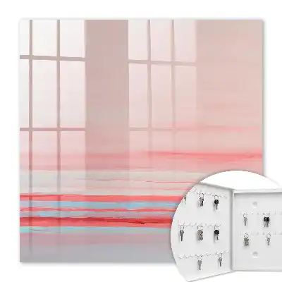 Wall mounted key cabinet Pastel stripes of smooth transition