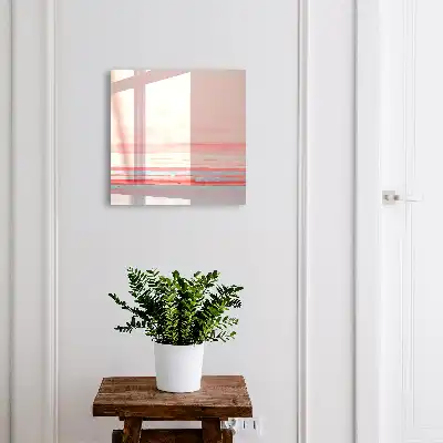 Wall mounted key cabinet Pastel stripes of smooth transition
