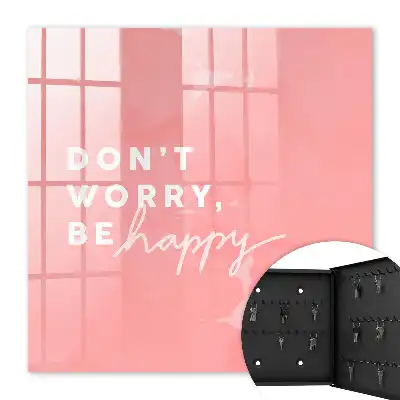 Wall mounted key box Positive inspiration with a motivational quote