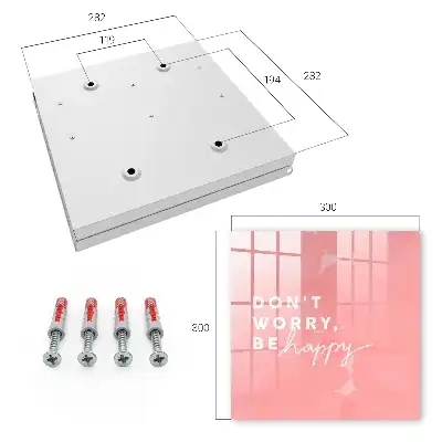 Wall mounted key box Positive inspiration with a motivational quote