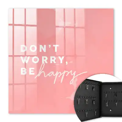 Wall mounted key box Positive inspiration with a motivational quote