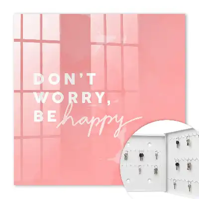 Wall mounted key box Positive inspiration with a motivational quote